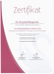 Certyfikat Krzysztof Biegański