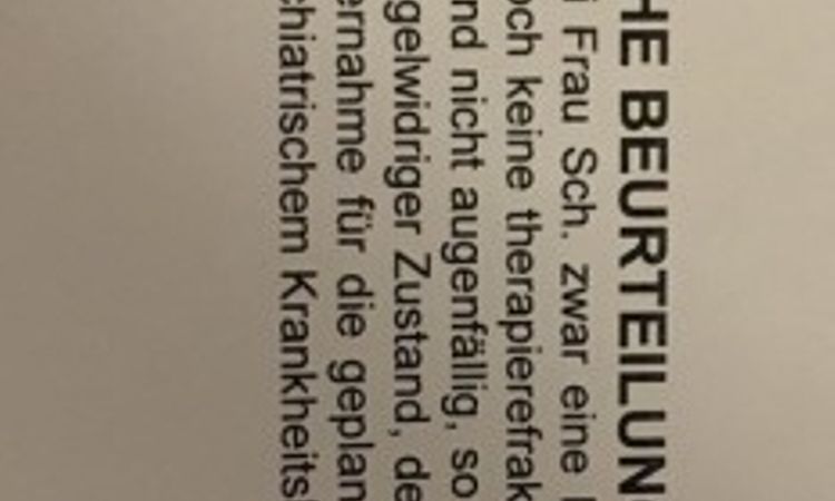 Brustverkleinerung von 95H bei 70kg - Ablehnung der Krankenkasse - 27101